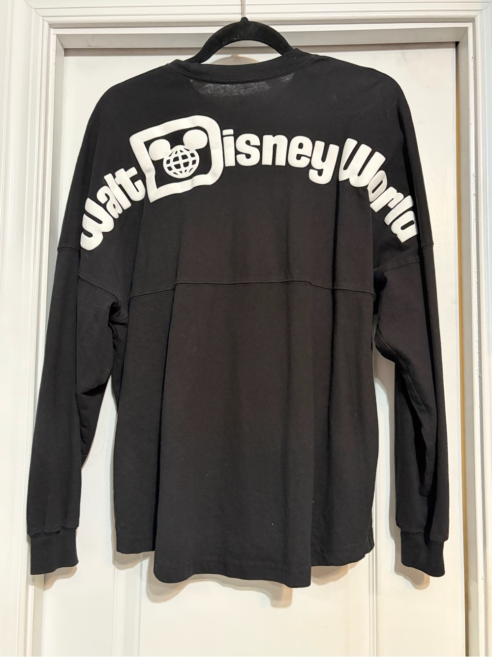 Disney Black Long Sleeve Kids Tee with White Walt Disney World Logo